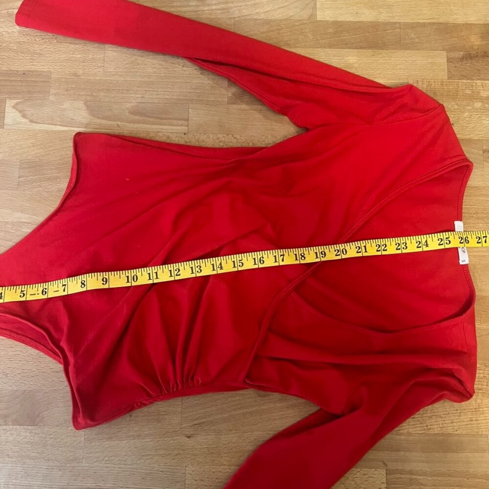 Mangopop Deep-V Red Bodysuit (S) - Picture 3 of 6